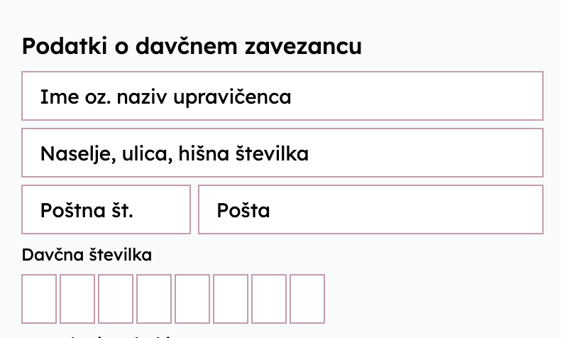 Pregled obrasca za namenitev dela dohodnine