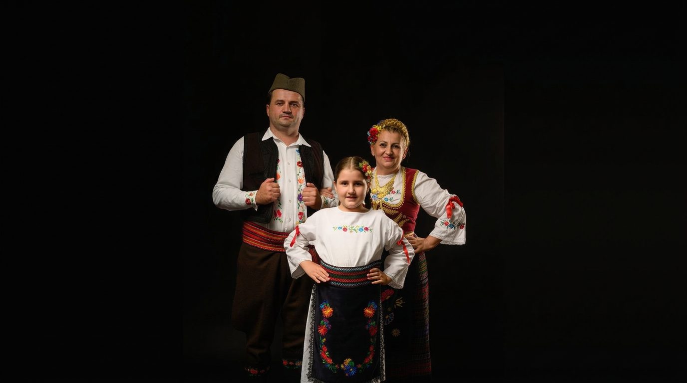 Porodica u narodnim nošnjama – Ambasadori tradicije Srpskog kulturnog društva Maribor