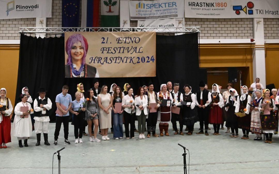 Nastup na 21. etno festivalu Hrastnik